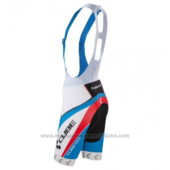 2016 Abbigliamento Ciclismo Cube Blu e Bianco Manica Corta e Salopette